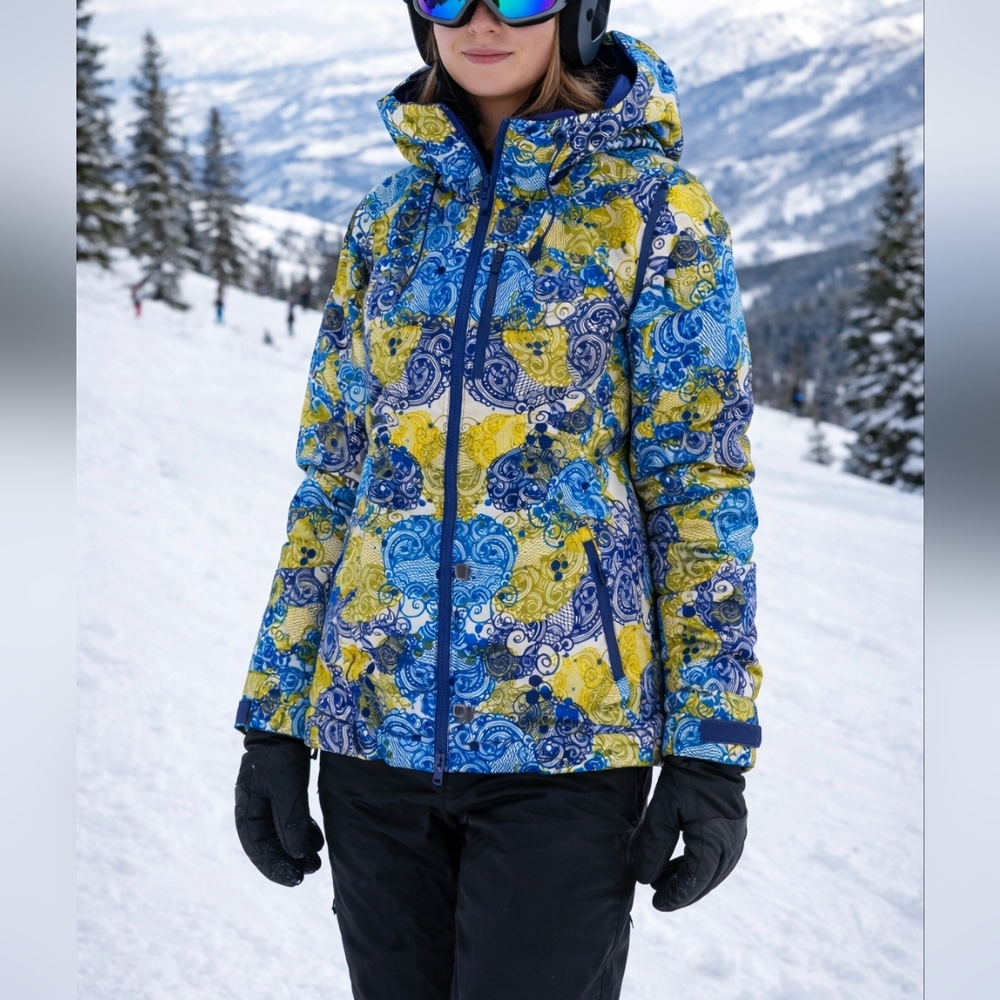 🎉 The North Face Summit Series Snow Cougar Hannah Stouffer Print Ski Jacket